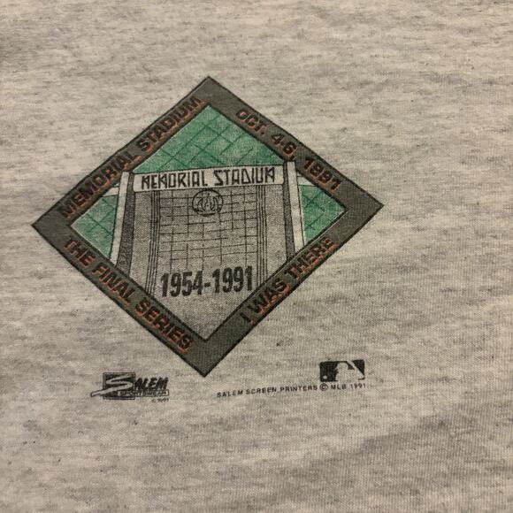 Vintage Baltimore Orioles Shirt Size XL Gray 90s 1991 Salem Tag - Picture 2 of 4